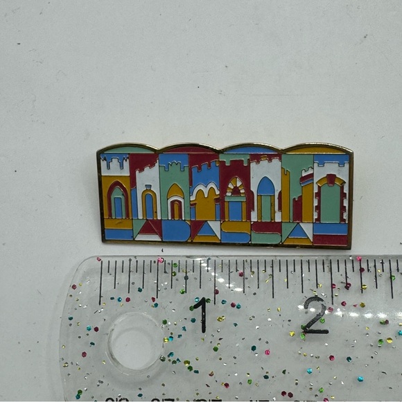 Hadassah colorful enamel brooch pin pendant The Eight Gates of Jerusalem - Picture 6 of 7